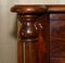 Antique Victorian Flamed Mahogany Chest of Drawers with Porcelain Castors, 1860 4