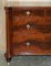 Antique Victorian Flamed Mahogany Chest of Drawers with Porcelain Castors, 1860 3