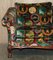 Mulberry Silk Velvet Sporting Life with Claw & Ball Feet Sofa 3