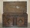 Charles I Jacobean Hand Carved English Oak Linen Trunk, 1642 17