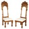 Antique Italian Ornate Carved Throne Chairs with Griffins & Dragons, 1860, Set of 2 1