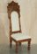 Antique Italian Ornate Carved Throne Chairs with Griffins & Dragons, 1860, Set of 2 2