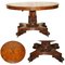 Victorian Pollard Oak Hand Carved Centre Occasional Table, 1840s, Image 1