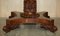 Victorian Pollard Oak Hand Carved Centre Occasional Table, 1840s, Image 5