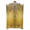 Baltic Pine Two-Door Armoire with Carved Crown, 1920s 1