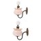 Pink Murano Glass and Brass Sconces in the style of Archimede Seguso, 1940s, Set of 2 1