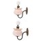 Pink Murano Glass and Brass Sconces in the style of Archimede Seguso, 1940s, Set of 2, Image 1