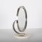 Mid-Century Italian Round White Carrara Marble and Steel Dressing Mirror, 1960s 5