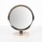 Mid-Century Italian Round White Carrara Marble and Steel Dressing Mirror, 1960s 7