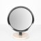 Mid-Century Italian Round White Carrara Marble and Steel Dressing Mirror, 1960s 12