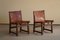 Leather & Walnut Model Riaza Hunting Lounge Chairs by Paco Muñoz, 1960, Set of 2, Image 14