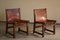 Leather & Walnut Model Riaza Hunting Lounge Chairs by Paco Muñoz, 1960, Set of 2 12