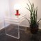 Vintage Acrylic Glass Stacking Coffee Table, Set of 3 10