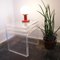 Vintage Acrylic Glass Stacking Coffee Table, Set of 3 2