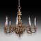 Early 20th Century Brass 8-Scroll Arm Chandelier, Image 1