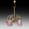 Victorian Brass Gas Powered Chandelier, Image 1