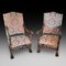 Victorian Carved Oak Throne Chairs, Set of 2 1