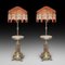 Victorian Brass Telescopic Standard Oil Lamps, Set of 2 1
