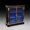 Victorian Gilt Metal Mounted Ebonised and Marquetry Pier Display Cabinet 1