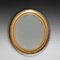 Specchio da parete ovale vittoriano in legno dorato e gesso, Immagine 1