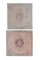 Square Pink Distressed Oushak Rugs, Set of 2, Image 1