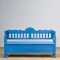 Vintage Blue Pine Bench, 1925, Image 1