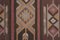 Alfombra de pasillo Kilim turca larga en morado y marrón, Imagen 8