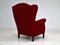 Vintage Mahogany & Wool Armchair, 1950s 10