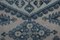 Tapis Oushak en Laine Bleue avec Bordure Riche 10