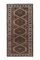 Kurdish Hand-Knotted Distressed Tribal Runner Rug, Image 1