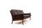 3-Seater Sofa in Brown Leather by Kai Lyngfeldt Larsen for Søren Willadsen Møbelfabrik, 1960s 3