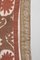 Neutral Red Suzani Tapestry, 1970s 6