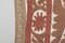 Neutral Red Suzani Tapestry, 1970s 4