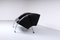 Fauteuil Postmoderne en Cuir Noir et Chrome par Young, 1980s 17