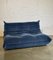 2-Sitzer Sofa in Mitternachtsblauem Samt, 1980er 1