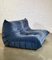 2-Seater Sofa in Midnight Blue Velvet, 1980s 2