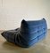2-Seater Sofa in Midnight Blue Velvet, 1980s 5