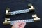 Murano Glass and Brass Handles from Venini, 1940s, Set of 2 6
