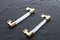 Murano Glass and Brass Handles from Venini, 1940s, Set of 2 2