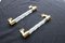 Murano Glass and Brass Handles from Venini, 1940s, Set of 2 8