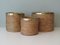 Vintage Planters in Reed and Brass, Italy, 1970s, Set of 3, Image 1