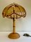 Italian Bamboo Pencil Reed Table Lamp with Smoked Glass Shade, 1970s 9