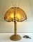Italian Bamboo Pencil Reed Table Lamp with Smoked Glass Shade, 1970s 3