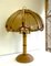 Italian Bamboo Pencil Reed Table Lamp with Smoked Glass Shade, 1970s 1