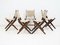 Stained Beech Folding Chairs with Canvas Seat & Backrest from Sorø Stolefabrik, 1960s, Set of 6, Image 4