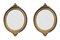 Gold Gilded Oval Mirrors, Set of 2 1