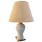 Brass and Porcelain Italian Table Lamp attributed to Tommaso Barbi, 1980s, Image 1