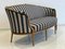 Gustavian Style Sofa with Black and White Striped Upholstery, 1890s 3
