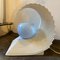 Modernist Italian Hvidt Ceramic Wave Table Lamp, 1970s 6