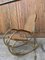 Vintage Brass and Cane Rocking Chair, 1950s 4